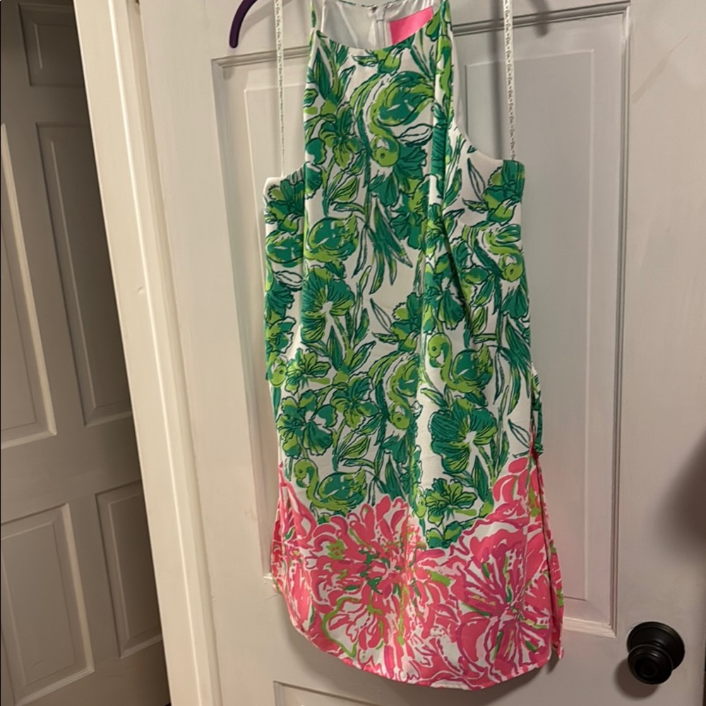 Lilly Pulitzer Pink and Green Romper Dress